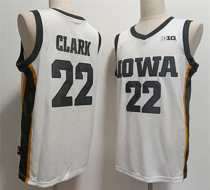 I.Hawkeyes #22 Caitlin Clark White Stitched Football Jersey American College Jerseys - Main View