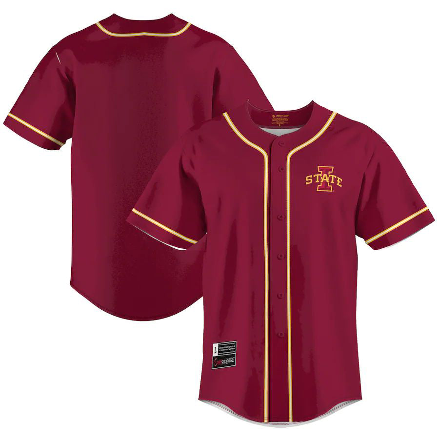 I.State Cyclones Baseball Jersey Cardinal Stitched American College Jerseys - Main View
