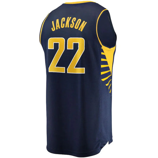 IN.Pacers #22 Isaiah Jackson Fanatics Branded 2021-22 Fast Break Replica Player Jersey Icon Edition Navy Stitched American Basketball Jersey - Main View