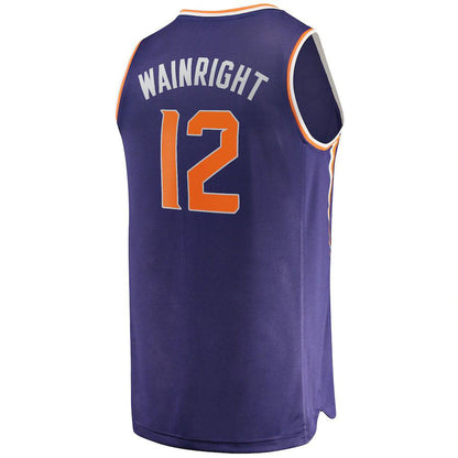 P.Suns #12 Ish Wainright Fanatics Branded 2021-22 Fast Break Replica Jersey Icon Edition Purple Stitched American Basketball Jersey - Main View