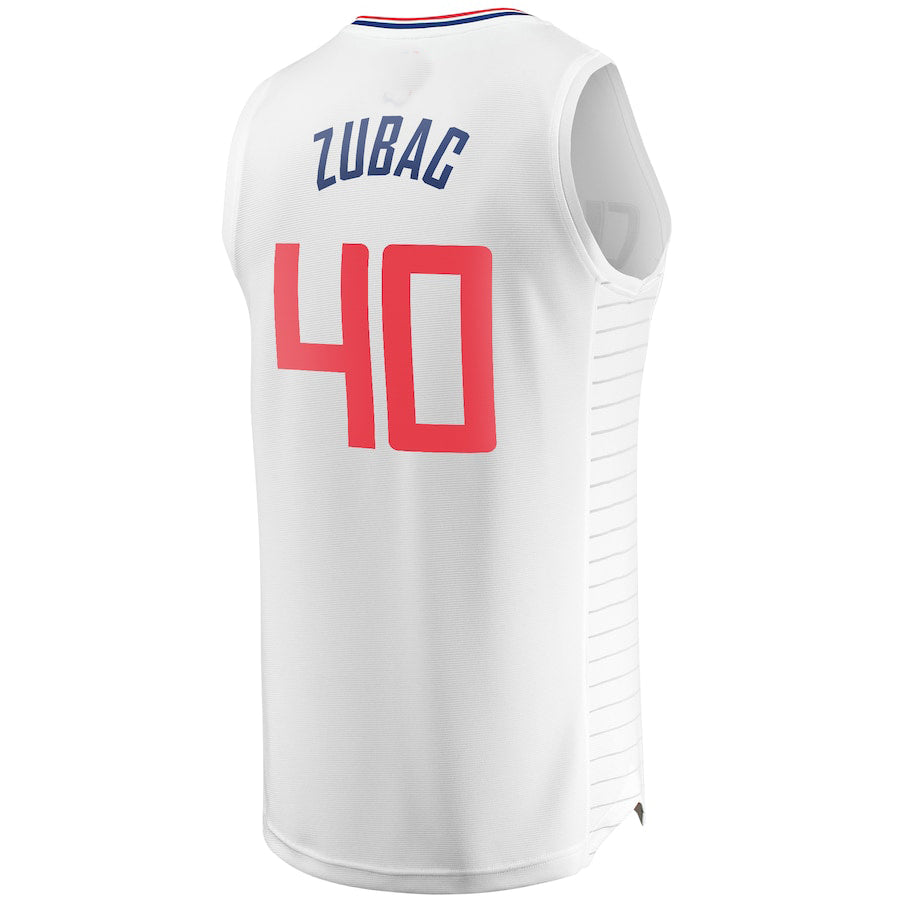 LA.Clippers #40 Ivica Zubac Fanatics Branded Fast Break Player Jersey Association Edition White Stitched American Basketball Jersey - Main View