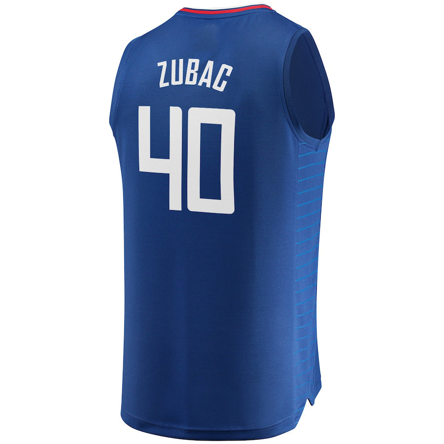 LA.Clippers #40 Ivica Zubac Fanatics Branded Fast Break Replica Jersey Blue Icon Edition Royal Stitched American Basketball Jersey - Main View