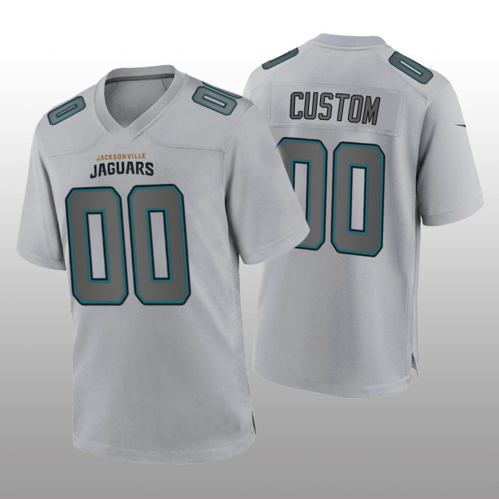 Custom J.Jaguars Gray Atmosphere Game Jersey Stitched Jersey Football Jersey - Main View
