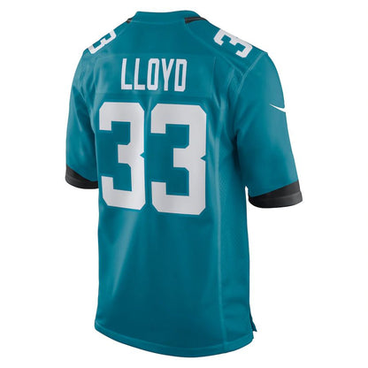J.Jaguars #33 Devin Lloyd Teal 2022 Draft First Round Pick Game Jersey Stitched American Football Jerseys - Main View