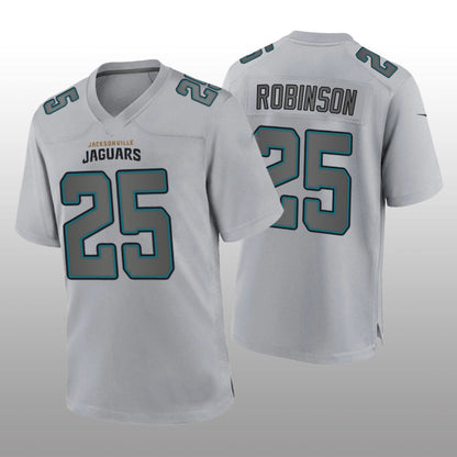 J.Jaguars #25 James Robinson Gray Atmosphere Game Jersey Stitched American Football Jerseys - Main View