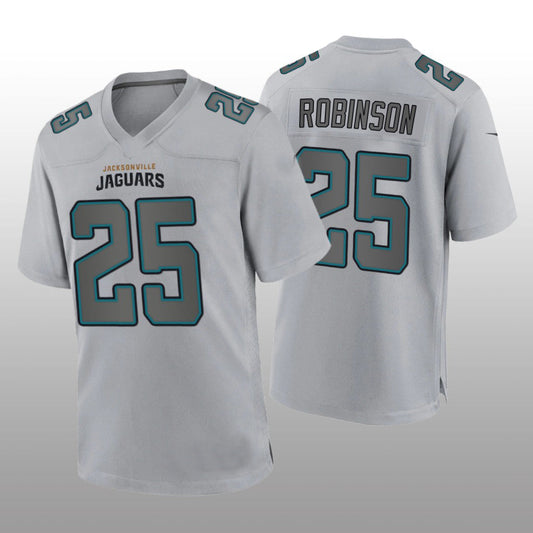 J.Jaguars #25 James Robinson Gray Atmosphere Game Jersey Stitched American Football Jerseys - Main View