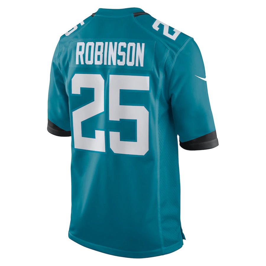 J.Jaguars #25 James Robinson Teal Player Game Jersey Stitched American Football Jerseys - Main View