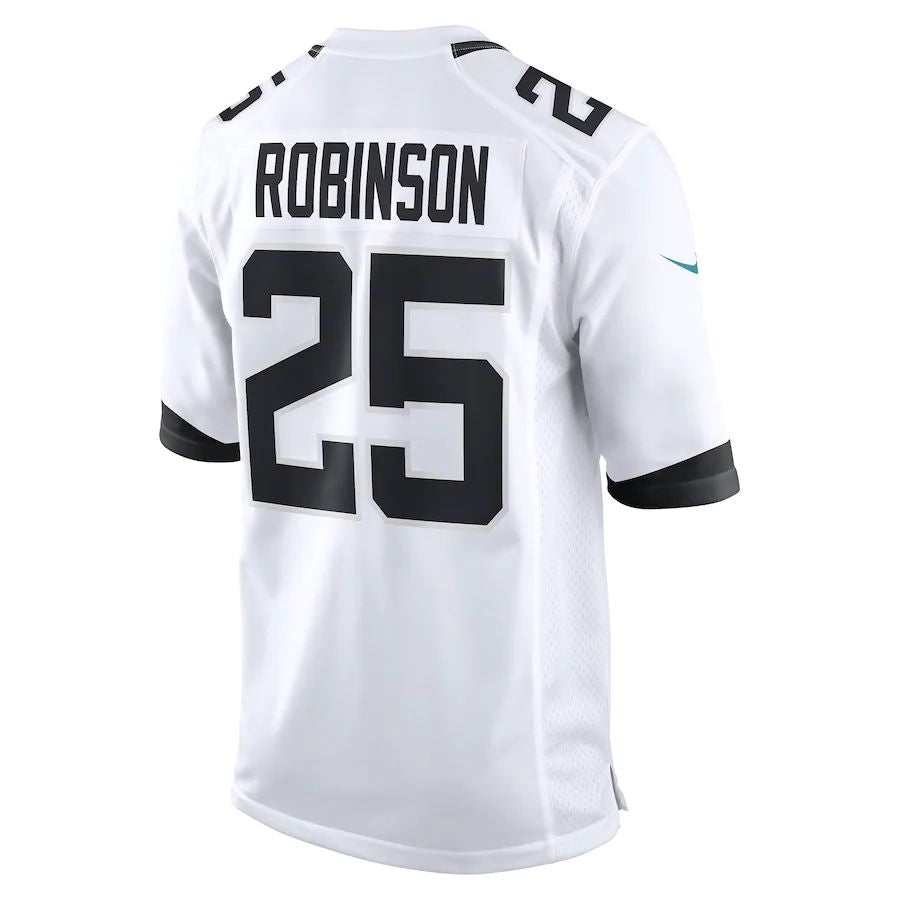 J.Jaguars #25 James Robinson White Game Jersey Stitched American Football Jerseys - Main View