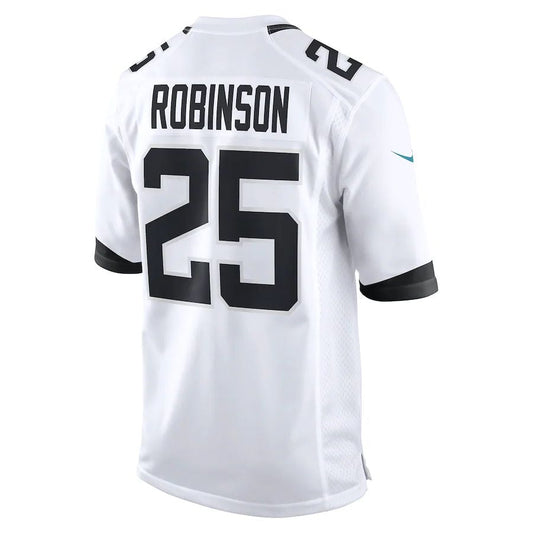 J.Jaguars #25 James Robinson White Game Jersey Stitched American Football Jerseys - Main View