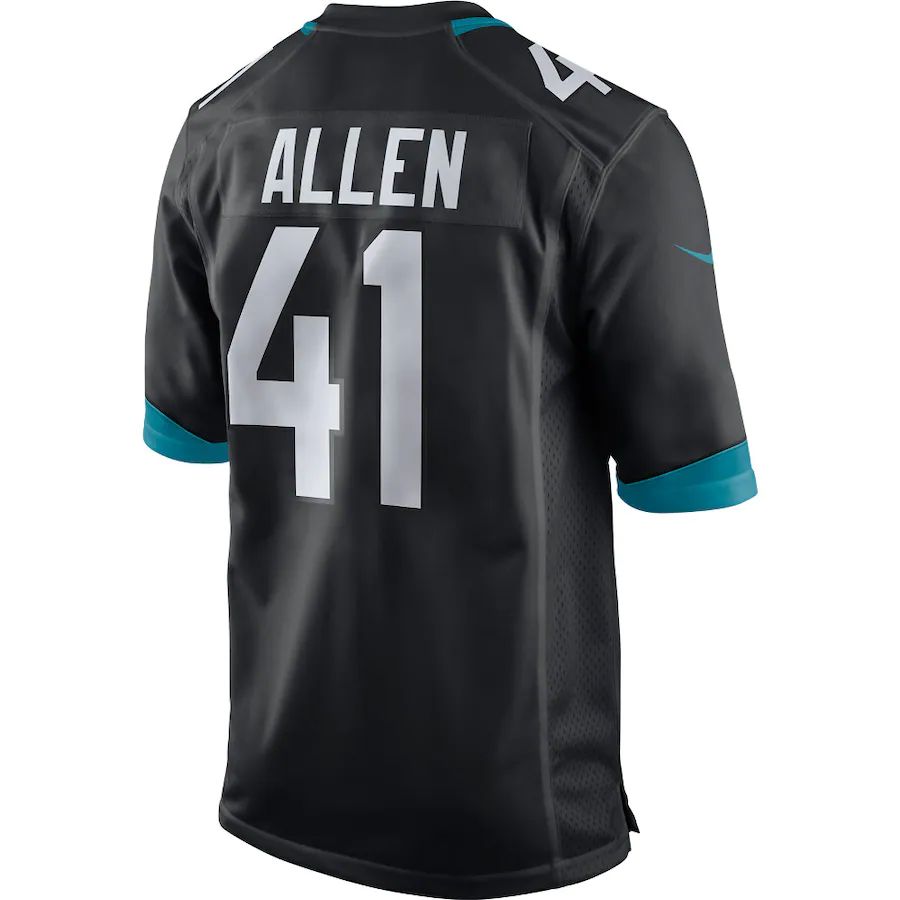 J.Jaguars #41 Josh Allen Black Game Player Jersey Stitched American Football Jerseys - Main View