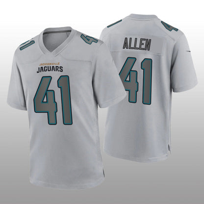 J.Jaguars #41 Josh Allen Gray Atmosphere Game Jersey Stitched American Football Jerseys - Main View