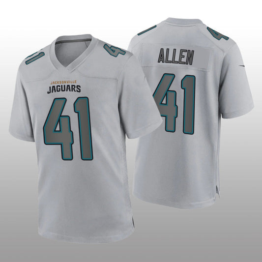 J.Jaguars #41 Josh Allen Gray Atmosphere Game Jersey Stitched American Football Jerseys - Main View