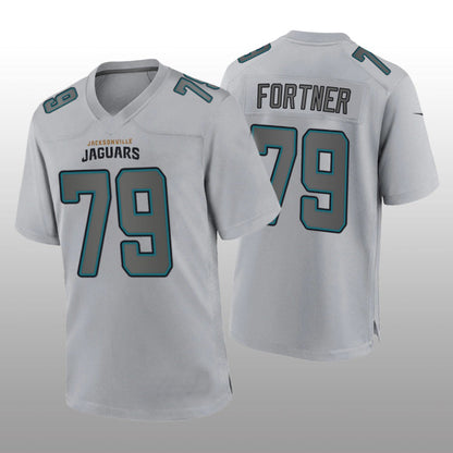 J.Jaguars #79 Luke Fortner Gray Atmosphere Game Jersey Stitched American Football Jerseys - Main View