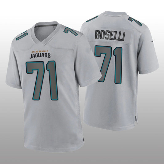 J.Jaguars #71 Tony Boselli Gray Atmosphere Game Retired Player Jersey Stitched American Football Jerseys - Main View