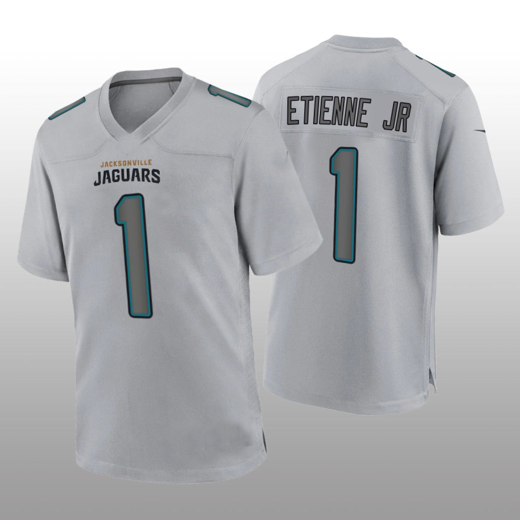 J.Jaguars #1 Travis Etienne Jr. Gray Atmosphere Game Jersey Stitched American Football Jerseys - Main View