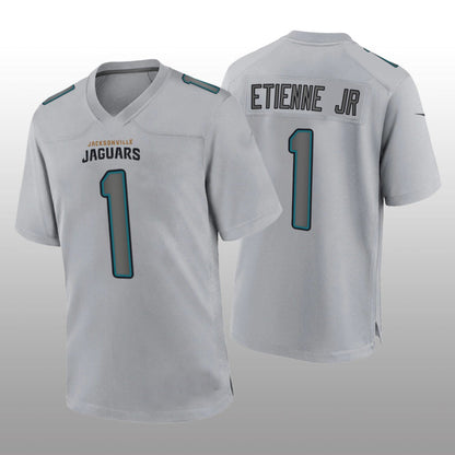 J.Jaguars #1 Travis Etienne Jr. Gray Atmosphere Game Jersey Stitched American Football Jerseys - Main View