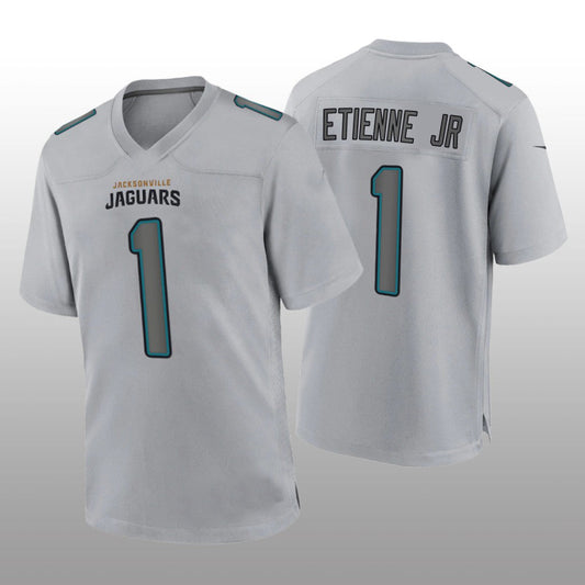 J.Jaguars #1 Travis Etienne Jr. Gray Atmosphere Game Jersey Stitched American Football Jerseys - Main View