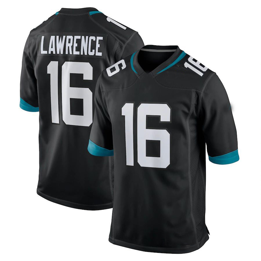 J.Jaguars #16 Trevor Lawrence  Black Alternate Player Game Jersey Stitched American Football Jerseys - Main View