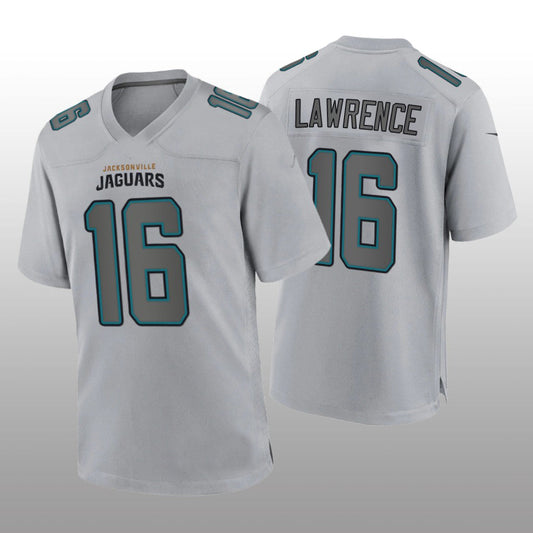 J.Jaguars #16 Trevor Lawrence Gray Atmosphere Game Jersey Stitched American Football Jerseys - Main View