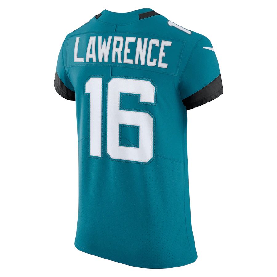 J.Jaguars #16 Trevor Lawrence Teal Vapor Elite Jersey Stitched American Football Jerseys - Main View
