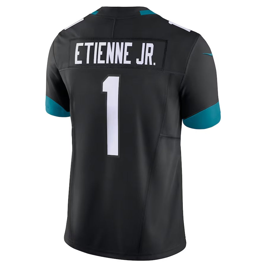 J.Jaguars #1 Travis Etienne Black Vapor F.U.S.E. Limited Stitched American Football Jerseys - Main View