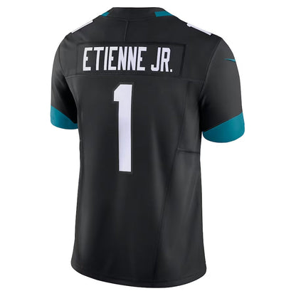J.Jaguars #1 Travis Etienne Black Vapor F.U.S.E. Limited Stitched American Football Jerseys - Main View