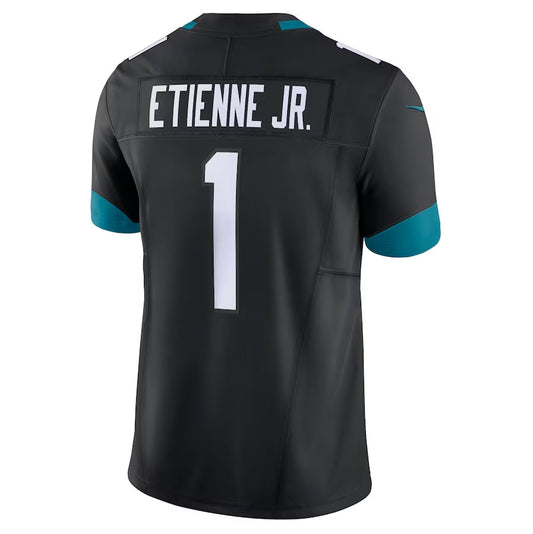 J.Jaguars #1 Travis Etienne Black Vapor F.U.S.E. Limited Stitched American Football Jerseys - Main View