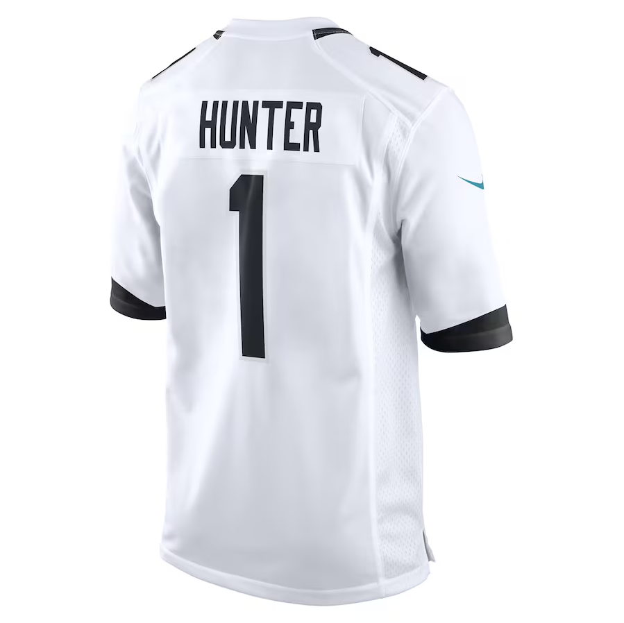 J.Jaguars #1 Travis Hunter White 2025 Draft First Round Pick Game Player Stitched American Football Jerseys - Main View