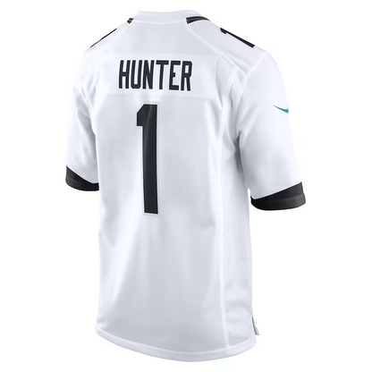 J.Jaguars #1 Travis Hunter White 2025 Draft First Round Pick Game Player Stitched American Football Jerseys - Main View