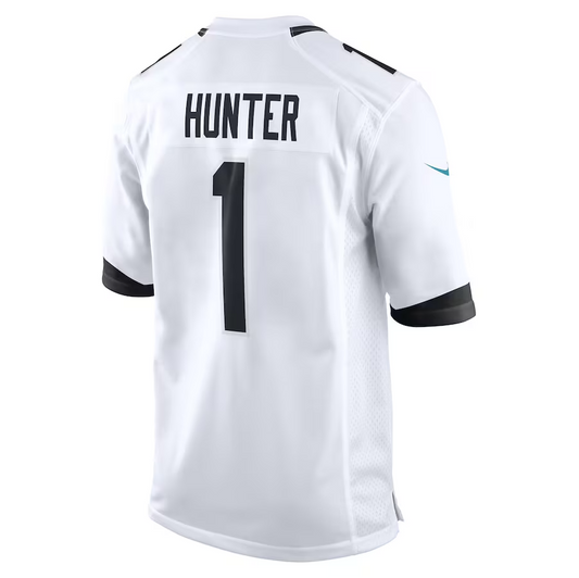 J.Jaguars #1 Travis Hunter White 2025 Draft First Round Pick Game Player Stitched American Football Jerseys - Main View