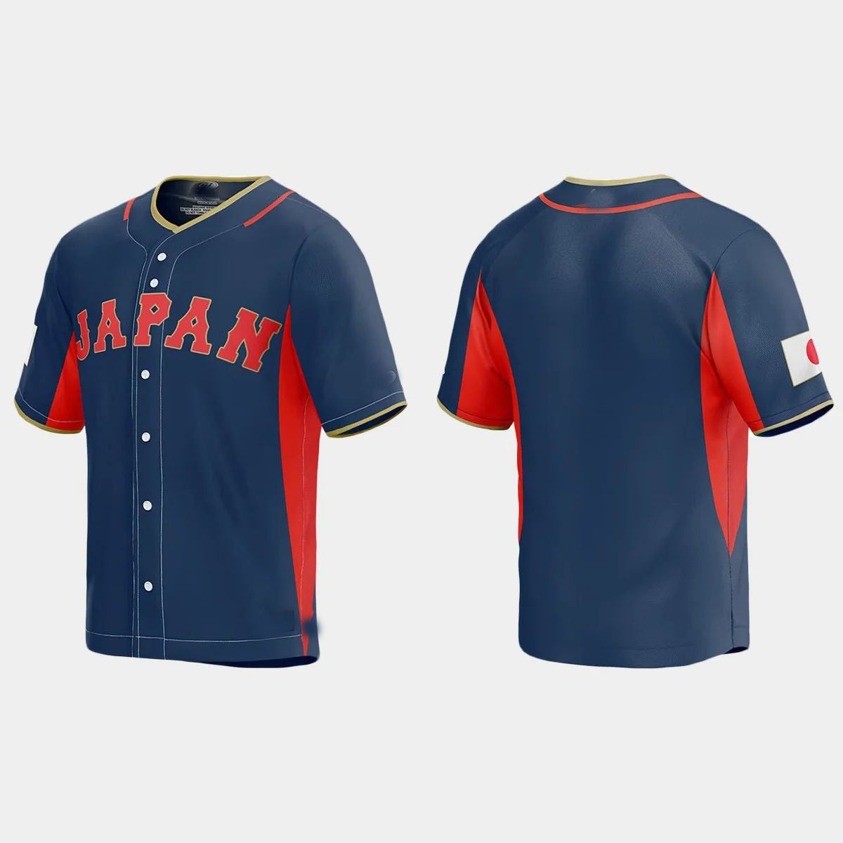 JAPAN BASEBALL 2023 WORLD BASEBALL CLASSIC JERSEY ¨C NAVY Stitches Baseball Jerseys - Main View