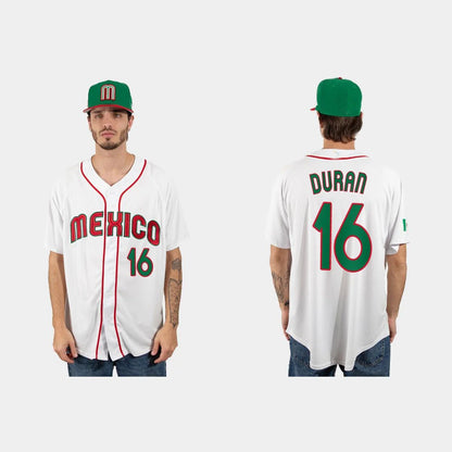 #16 JARREN DURAN MEXICO BASEBALL 2023 WORLD BASEBALL CLASSIC JERSEY ¨C WHITE Stitches Baseball Jerseys - Main View