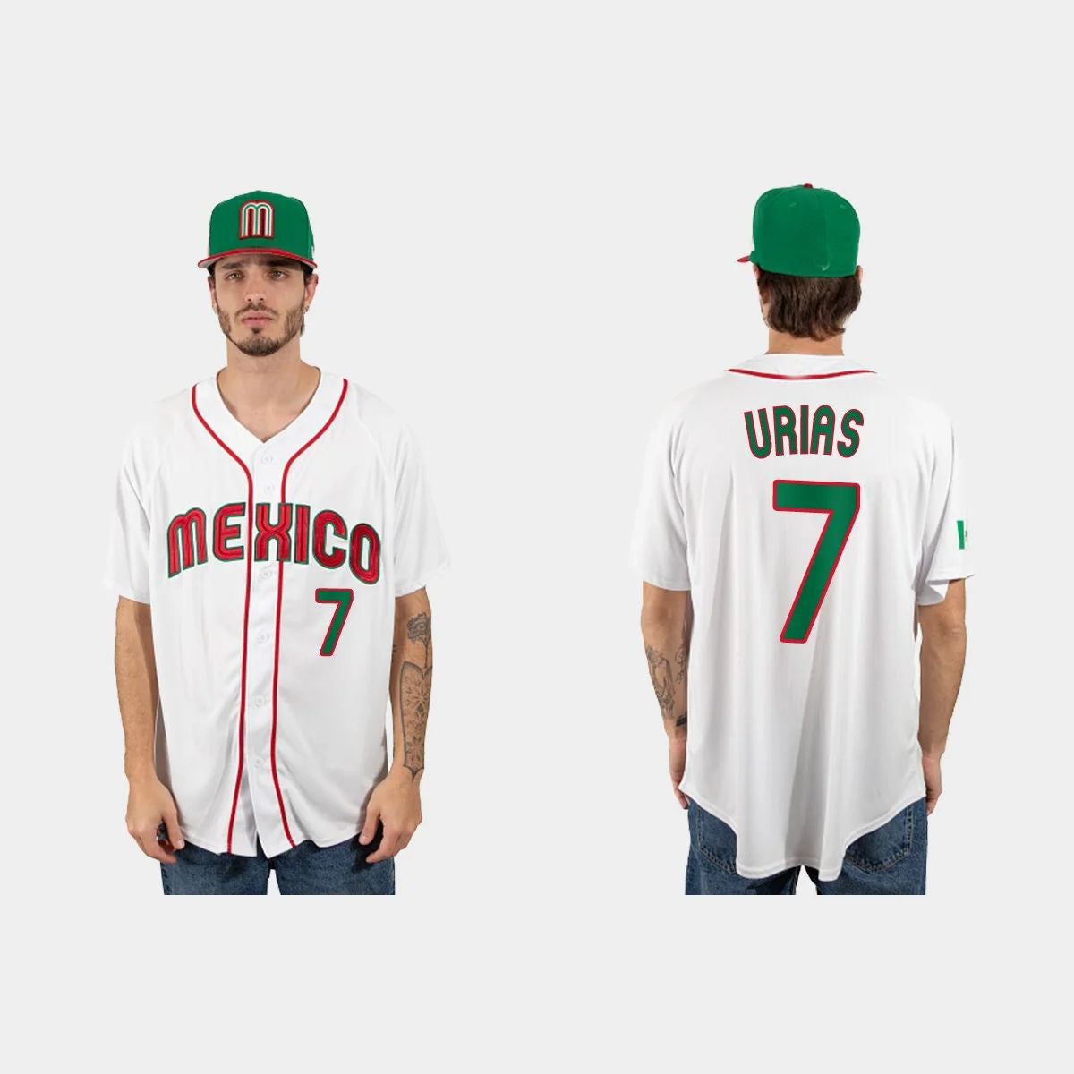#7 JULIO URIAS MEXICO BASEBALL 2023 WORLD BASEBALL CLASSIC JERSEY ¨C WHITE Stitches Baseball Jerseys - Main View