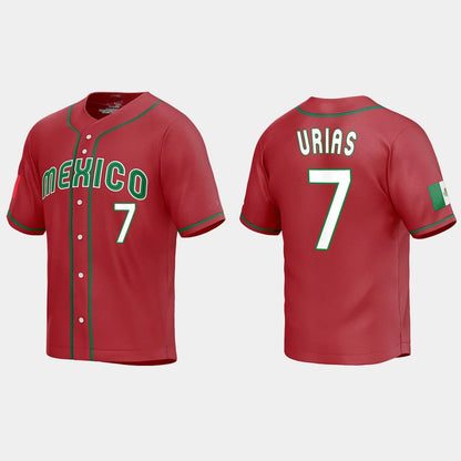 #7 JULIO URIAS MEXICO BASEBALL 2023 WORLD BASEBALL CLASSIC JERSEY ¨C WHITE Stitches Baseball Jerseys - Main View