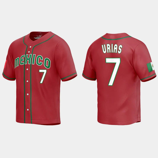 #7 JULIO URIAS MEXICO BASEBALL 2023 WORLD BASEBALL CLASSIC JERSEY ¨C WHITE Stitches Baseball Jerseys - Main View