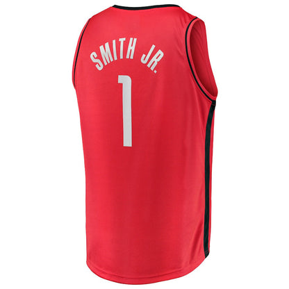 H.Rockets #1 Jabari Smith Jr. Fanatics Branded 2022 Draft First Round Pick Fast Break Replica Jersey Red Stitched American Basketball Jersey - Main View