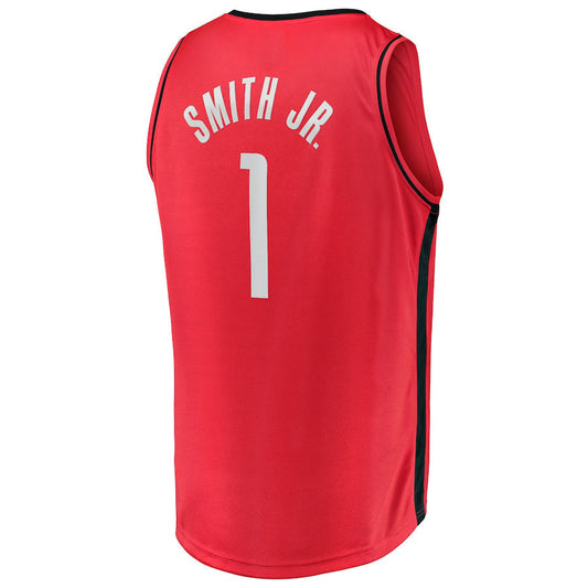 H.Rockets #1 Jabari Smith Jr. Fanatics Branded 2022 Draft First Round Pick Fast Break Replica Jersey Red Stitched American Basketball Jersey - Main View
