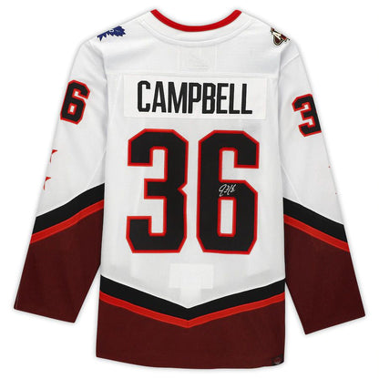 T.Maple Leafs #36 Jack Campbell Fanatics Authentic Autographed 2022 All-Star Game White Stitched American Hockey Jerseys - Main View