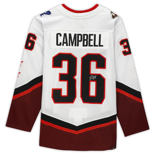 T.Maple Leafs #36 Jack Campbell Fanatics Authentic Autographed 2022 All-Star Game White Stitched American Hockey Jerseys - Main View