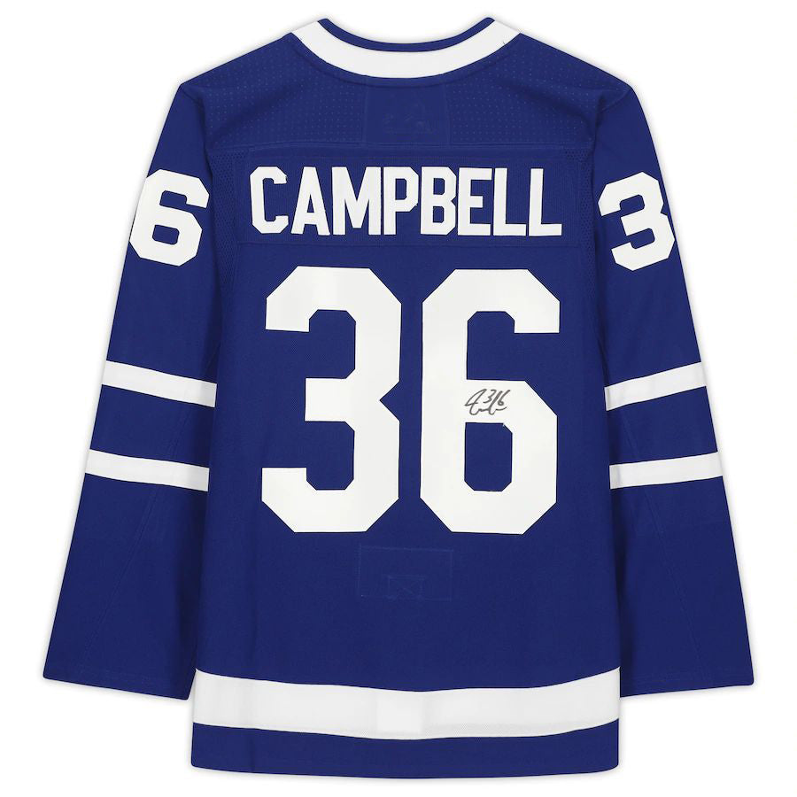 T.Maple Leafs #36 Jack Campbell Fanatics Authentic Autographed Jersey Blue Stitched American Hockey Jerseys - Main View