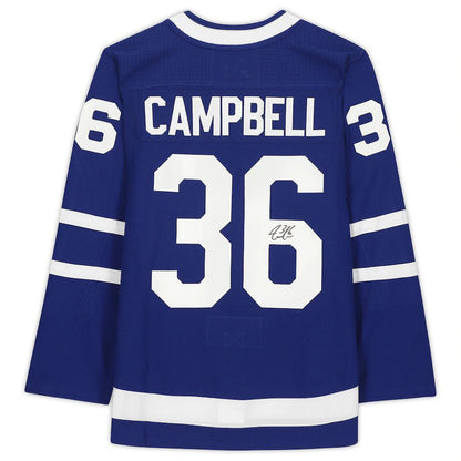T.Maple Leafs #36 Jack Campbell Fanatics Authentic Autographed Jersey Blue Stitched American Hockey Jerseys - Main View
