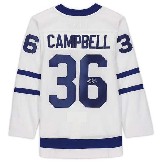 T.Maple Leafs #36 Jack Campbell Fanatics Authentic Autographed Jersey White Stitched American Hockey Jerseys - Main View