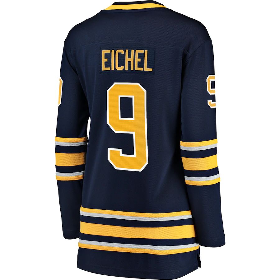 B.Sabres #9 Jack Eichel Fanatics Branded Home Premier Breakaway Player Jersey Navy Stitched American Hockey Jerseys - Main View