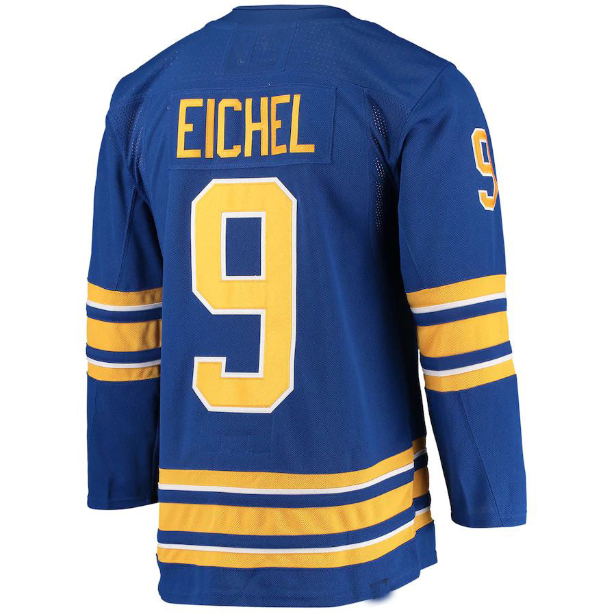 B.Sabres #9 Jack Eichel Home Captain Patch Primegreen Authentic Pro Player Jersey Royal Stitched American Hockey Jerseys - Main View