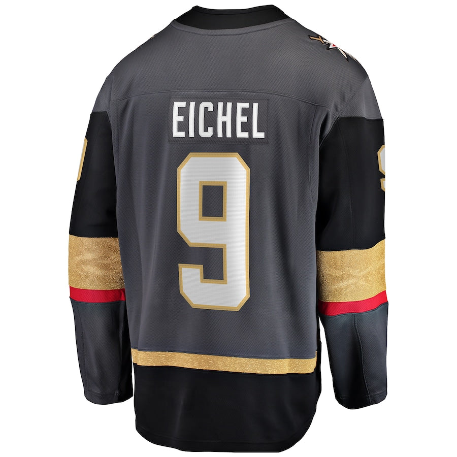 V.Golden Knights #9 Jack Eichel Fanatics Branded Alternate Breakaway Player Jersey Gray Stitched American Hockey Jerseys - Main View