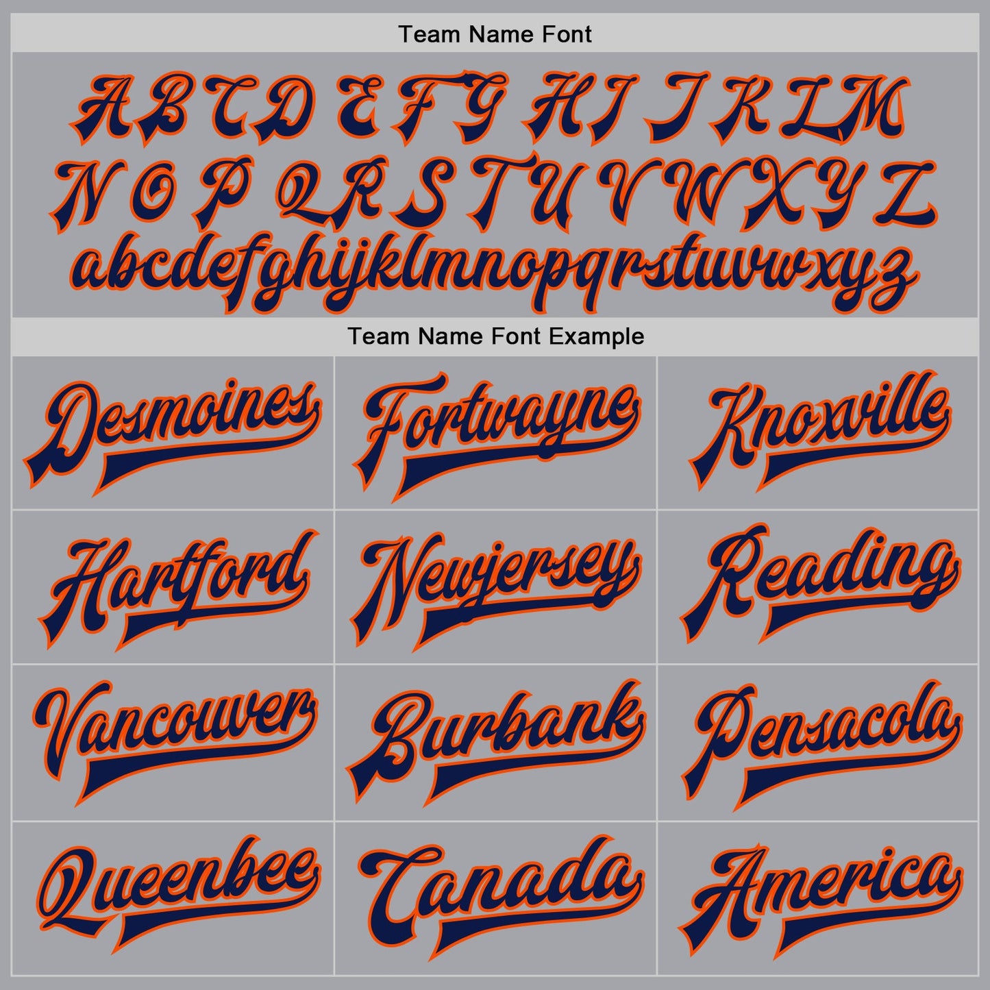 Custom Gray Navy-Orange Bomber Full-Snap Varsity Letterman Jacket view 6