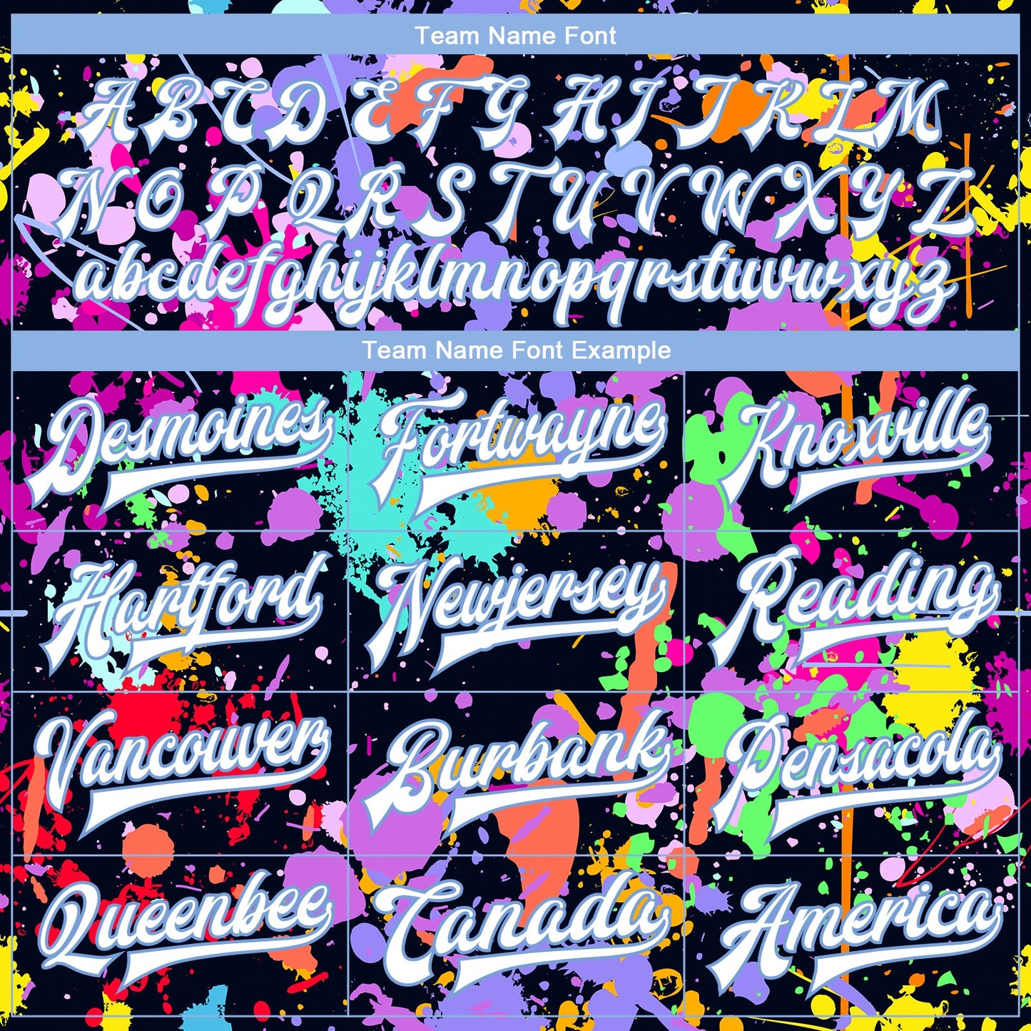 Custom Graffiti Pattern White-Light Blue Splashes 3D Bomber Full-Snap Varsity Letterman Jacket view 6
