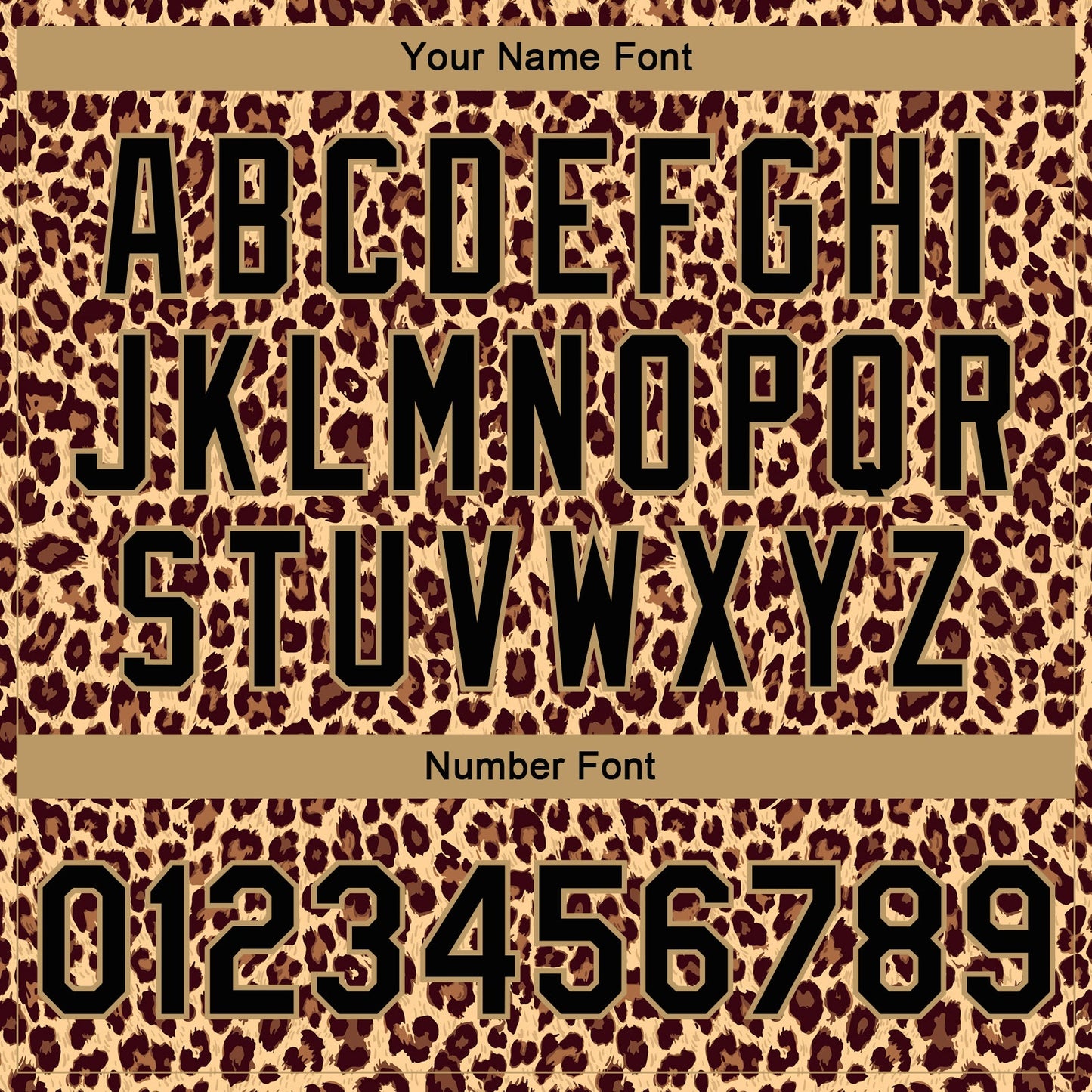Custom Brown Black-Old Gold Leopard 3D Pattern Design Bomber Full-Snap Varsity Letterman Jacket view 7