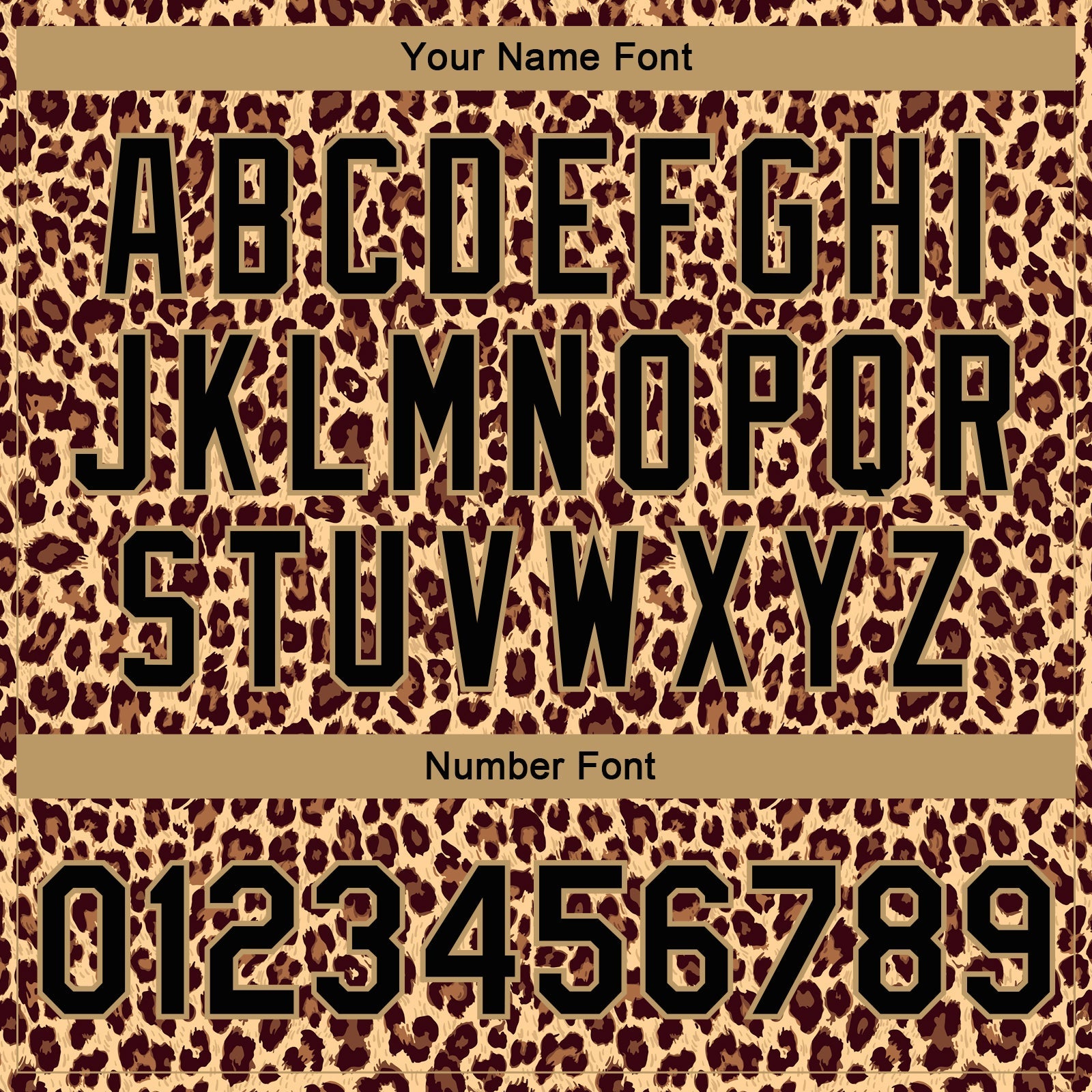 Custom Brown Black-Old Gold Leopard 3D Pattern Design Bomber Full-Snap Varsity Letterman Jacket view 7