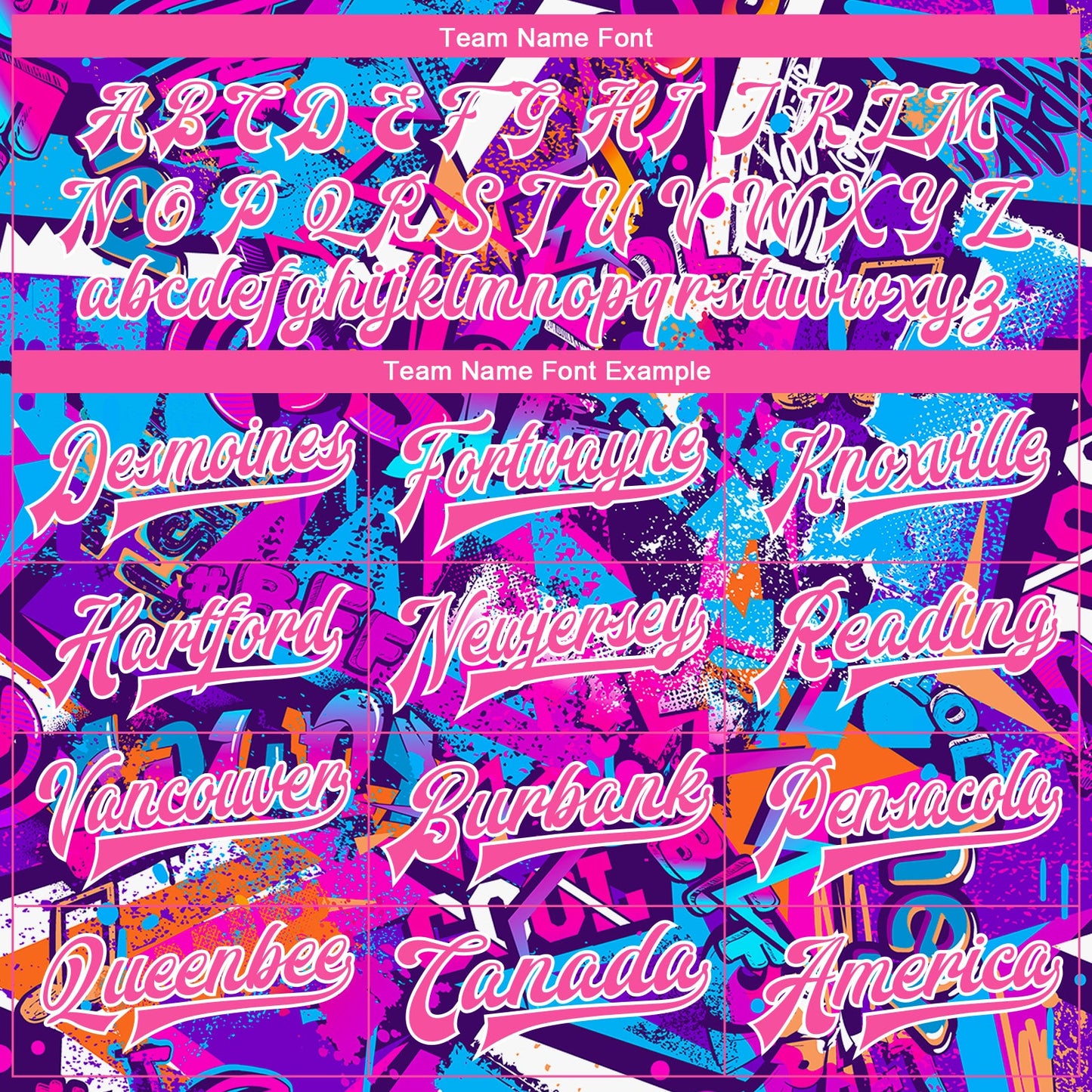Custom Graffiti Pattern Pink-White Words 3D Bomber Full-Snap Varsity Letterman Jacket view 6